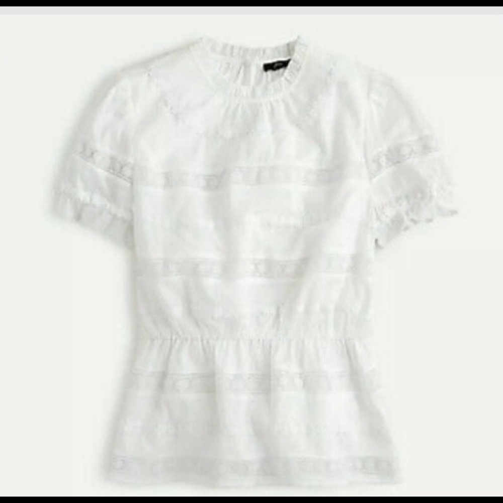 J. Crew Daisy Chain Peplum Top